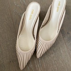 Cult Gaia Alia Mules in “Sand”